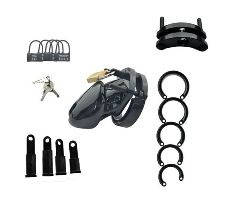 CB6000S/CB 6000 Rooster Cage Male Device with 5 Size Ring Penis Lock Male Belt Adult Game Sex Toys