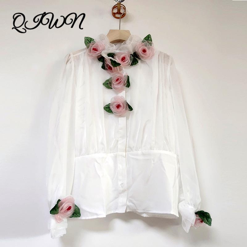 Runway Fashion Women Blouse 2020 Summer 3D Rose Appliques Ruffles Party Holiday White Blouse Long Sleeve Shirt Clothing, As pic
Runway Fashion Women Blouse 2020 Summer 3D Rose Appliques Ruffles Party Holiday White Blouse Long Sleeve Shirt Clothing, As pic