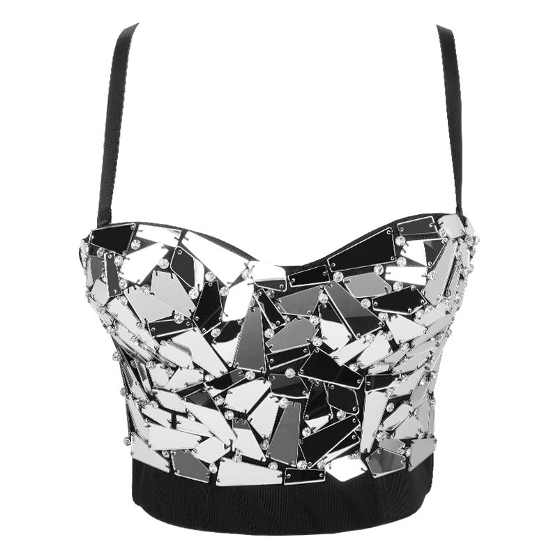 Puff Bar Mirror Corset Glass Costume Sequin Top Bodysuit DJ Disc Player Outfit European American Clothing Nightclub Camisole 972, Vest
Puff Bar Mirror Corset Glass Costume Sequin Top Bodysuit DJ Disc Player Outfit European American Clothing Nightclub Camisole 972, Vest