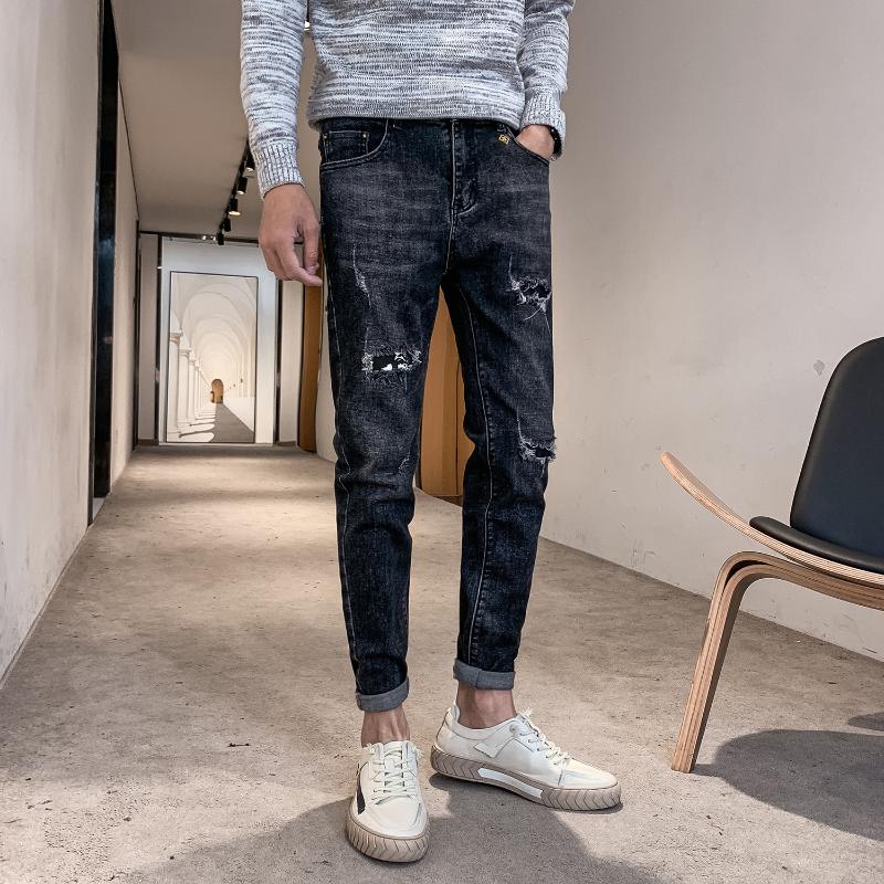 HotSale Fashion 2020 New Ripped Jeans Men Simple All Match Slim Fit Mens Casual Skinny Jeans Streetwear Denim Pants Men Trousers, Black
HotSale Fashion 2020 New Ripped Jeans Men Simple All Match Slim Fit Mens Casual Skinny Jeans Streetwear Denim Pants Men Trousers, Black