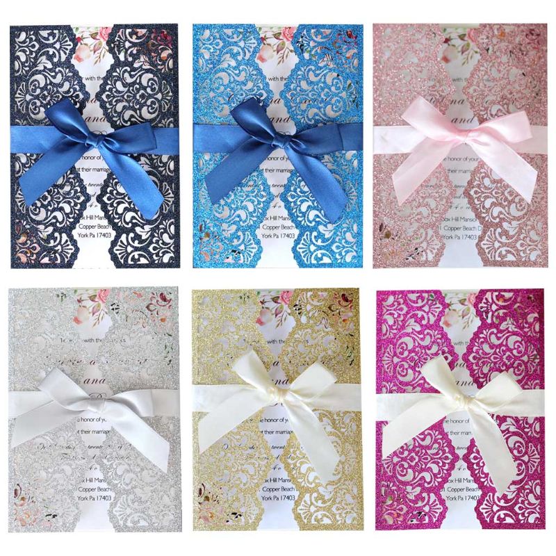 10pcs/set Wedding Invitations Card with Ribbon Hollow Lace Envelopes Bridal Shower Party Supplies
10pcs/set Wedding Invitations Card with Ribbon Hollow Lace Envelopes Bridal Shower Party Supplies