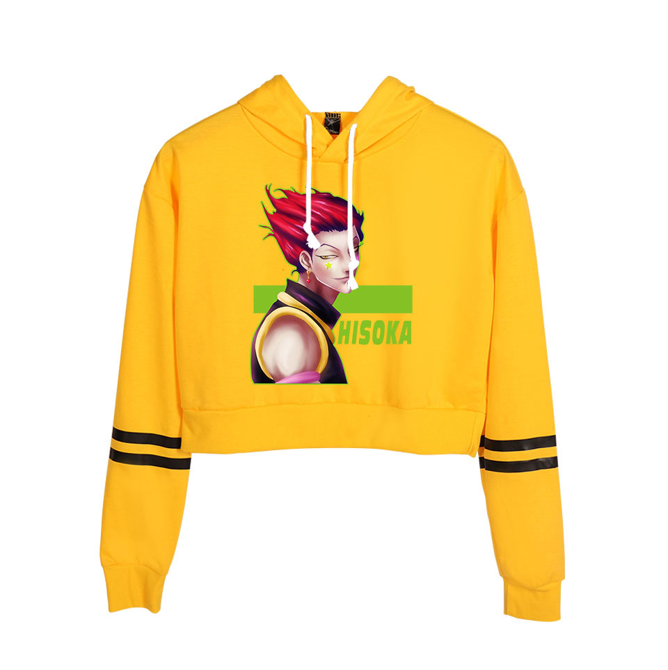Anime Hunter x Hunter Crop Top Hoodie HXH hisoka Harajuku Cropped Sweatshirt Streetwear Hip Hop Long Sleeves Pullover Tops, 001
Anime Hunter x Hunter Crop Top Hoodie HXH hisoka Harajuku Cropped Sweatshirt Streetwear Hip Hop Long Sleeves Pullover Tops, 001
