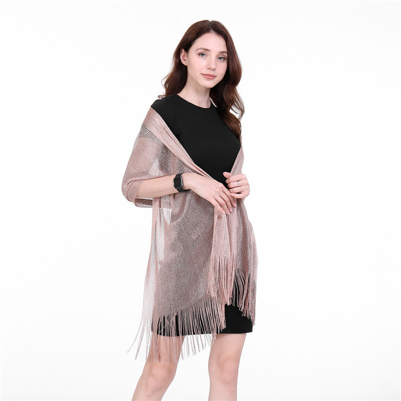 High Quality Foreign Trade Dinner Shawl Fringed Scarf Clothing Accessories Elegant Ladies Scarfs Winter Scarves for Women Shawls Warm Wraps