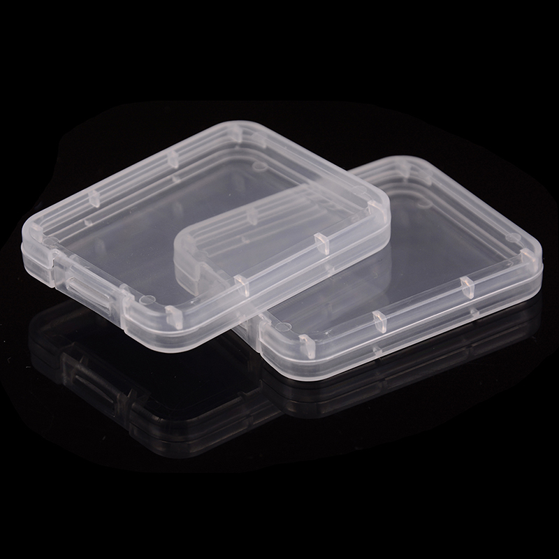 DHL Memory Card Case Box Protective Case for SD SDHC MMC XD CF Card Shatter Container Box White transparent9197801