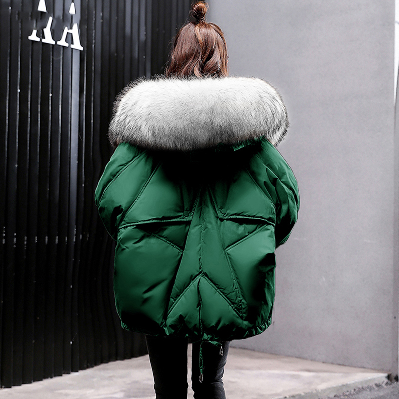 New Winter Down Jackets Women Large Natural Fur Collar Hooded Down Coat Green Black Parkas Female Warm Snow Overcoat
New Winter Down Jackets Women Large Natural Fur Collar Hooded Down Coat Green Black Parkas Female Warm Snow Overcoat