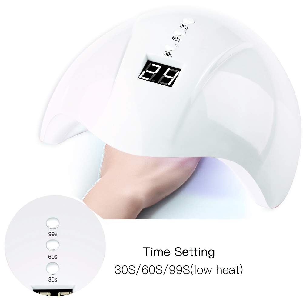 ND002 36W UV LED Nail Lamp Dryer For nail Gel Polish Fast Dry USB Portable Smart Timing 30s/60/99s Nail Art Tool