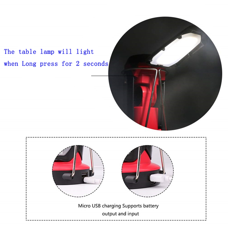 Lantern Spotlight LED Portable Tent Lighting Waterproof COB Outdoor Work Light USB Rechargeable for Emergency Camping