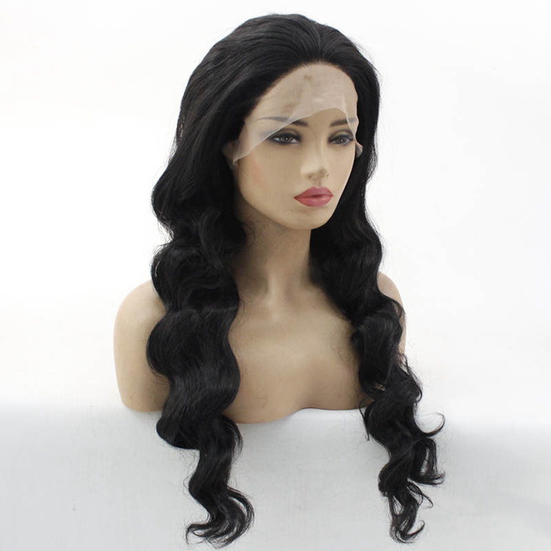 #1B Natural Black Lace Front Wig 150%Density Natural Soft Glueless Long Body Loose Wavy Synthetic Wigs For Women Heat Resistant, Black color
#1B Natural Black Lace Front Wig 150%Density Natural Soft Glueless Long Body Loose Wavy Synthetic Wigs For Women Heat Resistant, Black color