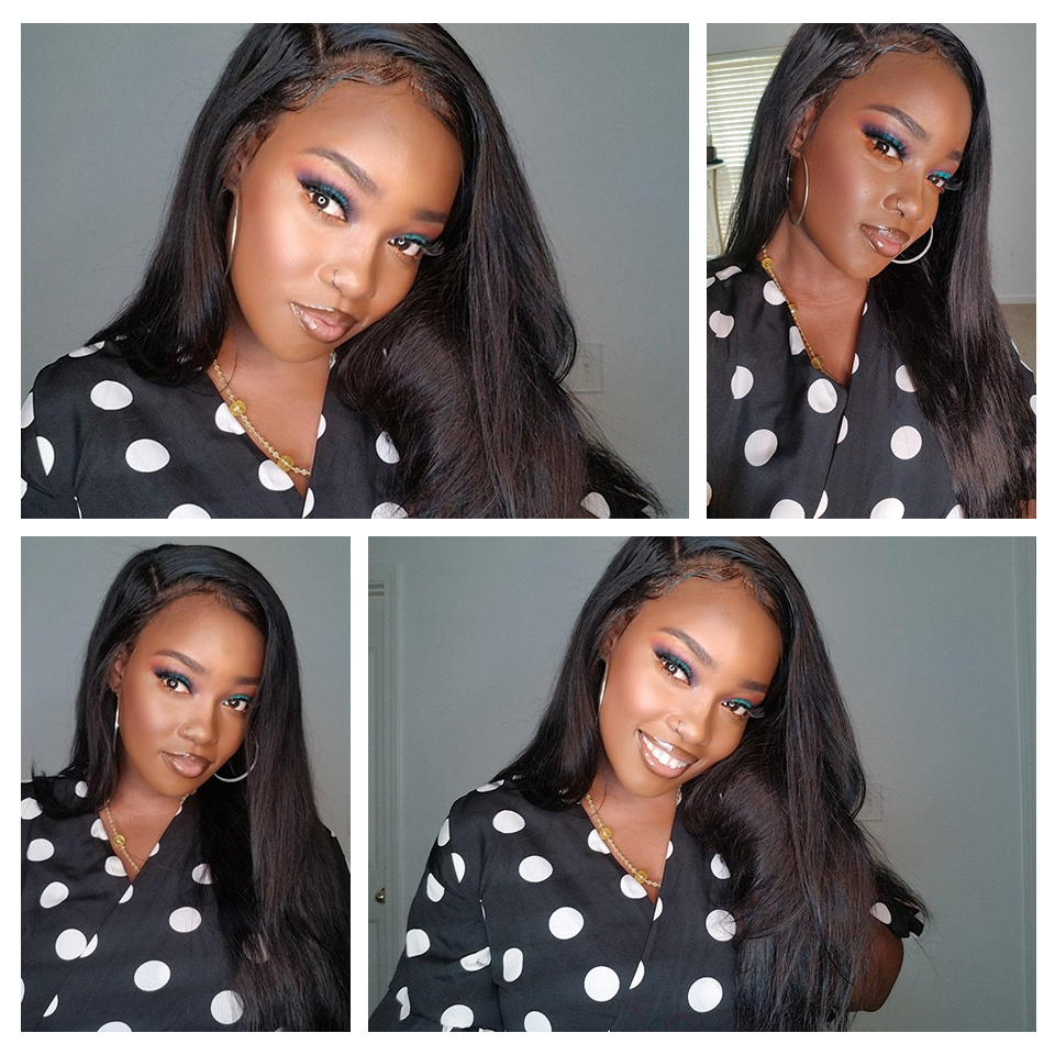 HD Lace Front Human Hair Wigs Straight Pre Plucked Hairline 150% Peruvian Long brazilian Hairs 360 diva1