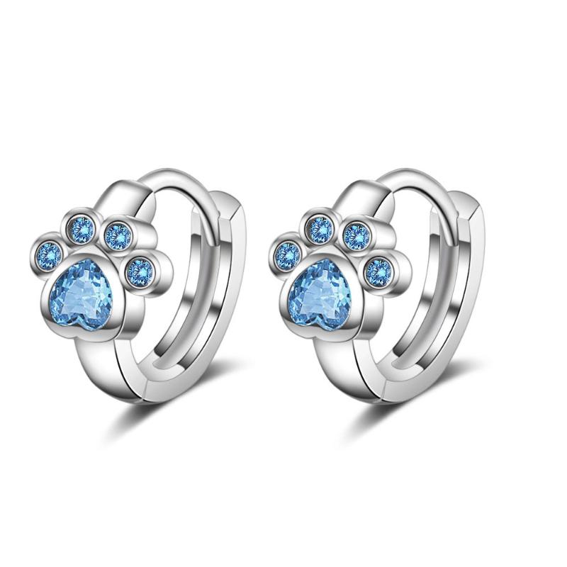 Stud Fashion Women Earrings Cute Blue Crystal Cat Claw Footprint Sweet Girls Chic Simple Wedding Jewelry Gifts
Stud Fashion Women Earrings Cute Blue Crystal Cat Claw Footprint Sweet Girls Chic Simple Wedding Jewelry Gifts