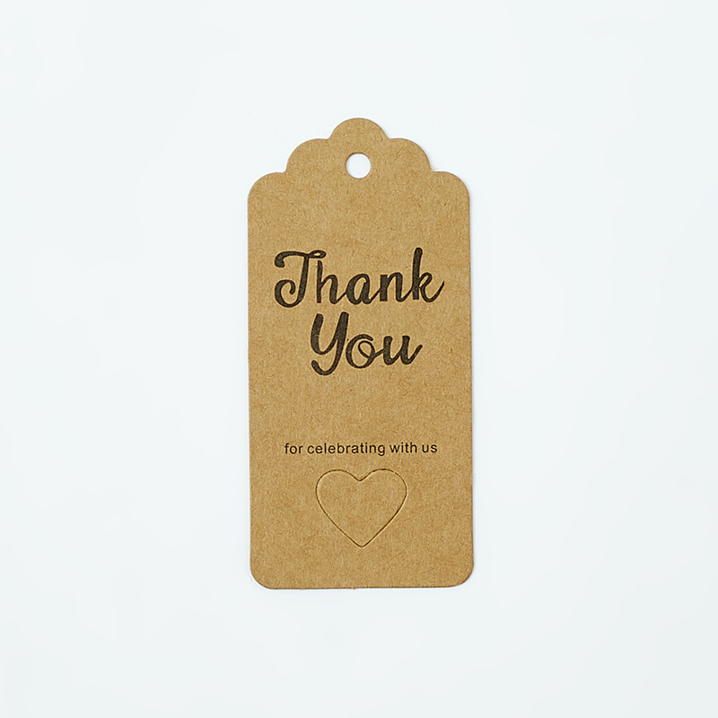 100 Pcs Lot Thank You Kraft Paper Cards Pretty Design Printing Fower Necklace Earring Hairpin Brooch Handmade Jewelry Packaging