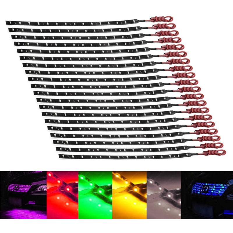 20Pcs 12V 15 LED 30cm Car Motor Vehicle Flexible Waterproof LED Strip Light Purple Atmosphere Lamp
20Pcs 12V 15 LED 30cm Car Motor Vehicle Flexible Waterproof LED Strip Light Purple Atmosphere Lamp