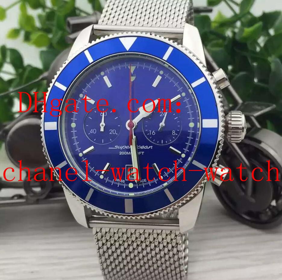 Fashion Wathces 4 Color Superocean Heritage 42 mm A23370 Quartz Chronograph Mens Wrist Watch Stainless Steel Men's Sport Watches, Customize
Fashion Wathces 4 Color Superocean Heritage 42 mm A23370 Quartz Chronograph Mens Wrist Watch Stainless Steel Men's Sport Watches, Customize