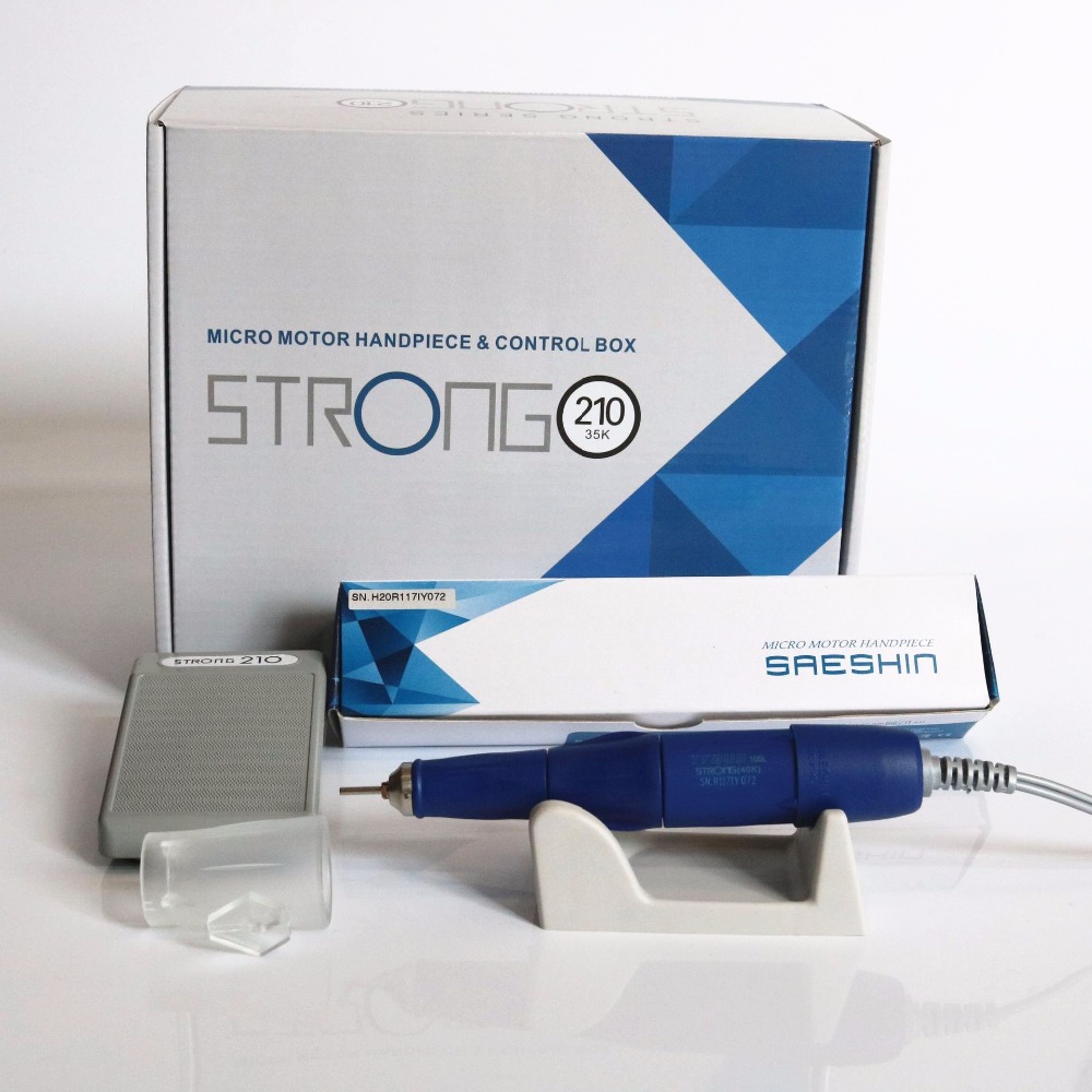 Electric Nail Drill Machine Authent 65W 40000RPM Strong 210 105L 2.35mm Model Manicure Pedicure Nail File Bit Nail Art Equipment