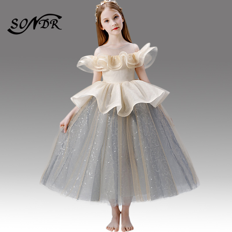 Flower Girl Dress HT072 Elegant Tiered Ruffles Girls Pageant Dresses for Girls O-neck Long Primera Comunion Decoracion
Flower Girl Dress HT072 Elegant Tiered Ruffles Girls Pageant Dresses for Girls O-neck Long Primera Comunion Decoracion