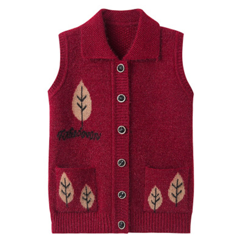 Middle-Aged Mother Cardigan Sweater Women Spring Autumn New Knitting Vest Print Warm Casual Plus Size Vest Waistcoat Female Tops, Red wine
Middle-Aged Mother Cardigan Sweater Women Spring Autumn New Knitting Vest Print Warm Casual Plus Size Vest Waistcoat Female Tops, Red wine