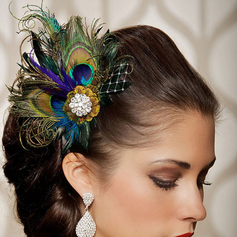 2020 New Cheap Peacock Feather Bridal Head Flower Wedding Headdress Mesh Yarn Bridal Hat Wedding Accessories, Single color
2020 New Cheap Peacock Feather Bridal Head Flower Wedding Headdress Mesh Yarn Bridal Hat Wedding Accessories, Single color