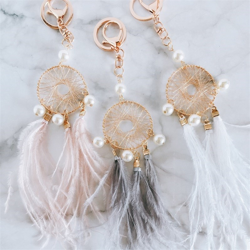 Pearl Feather Key Chains Holder Dreamcatcher Pendants Car Keychain Keyrings for Girls Women Bag Hanging Fashion Charm Key Rings Accessories
Pearl Feather Key Chains Holder Dreamcatcher Pendants Car Keychain Keyrings for Girls Women Bag Hanging Fashion Charm Key Rings Accessories