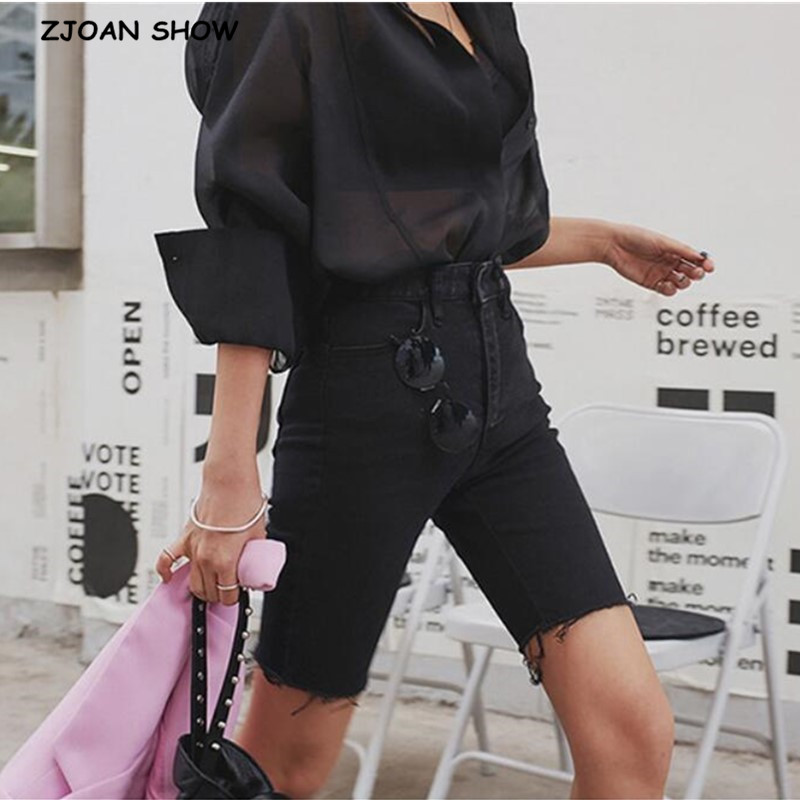 Boyfriend style Hurr Hem High Waist Knee length Denim Riding Pants Woman Vintage Straight Jeans cool girl Summer Casual Trousers, Black
Boyfriend style Hurr Hem High Waist Knee length Denim Riding Pants Woman Vintage Straight Jeans cool girl Summer Casual Trousers, Black
