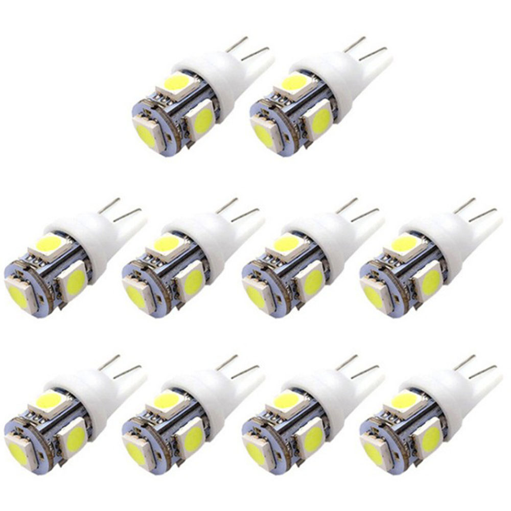 10X T10 W5W LED Bulb 5 SMD LED White Blue Red Yellow Green 194 168 Super Bright wedge Lights bulbs Lamps 12V, As pic
10X T10 W5W LED Bulb 5 SMD LED White Blue Red Yellow Green 194 168 Super Bright wedge Lights bulbs Lamps 12V, As pic