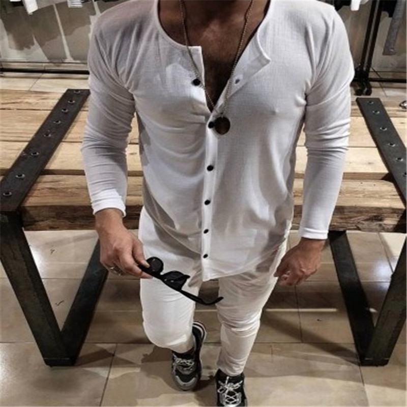 2019 Autumn New Men's Linen shirt Slim Fit Long Sleeve Flax Shirt Tops Male Solid Color Green Cotton Linen Shirts M-3XL, White
2019 Autumn New Men's Linen shirt Slim Fit Long Sleeve Flax Shirt Tops Male Solid Color Green Cotton Linen Shirts M-3XL, White