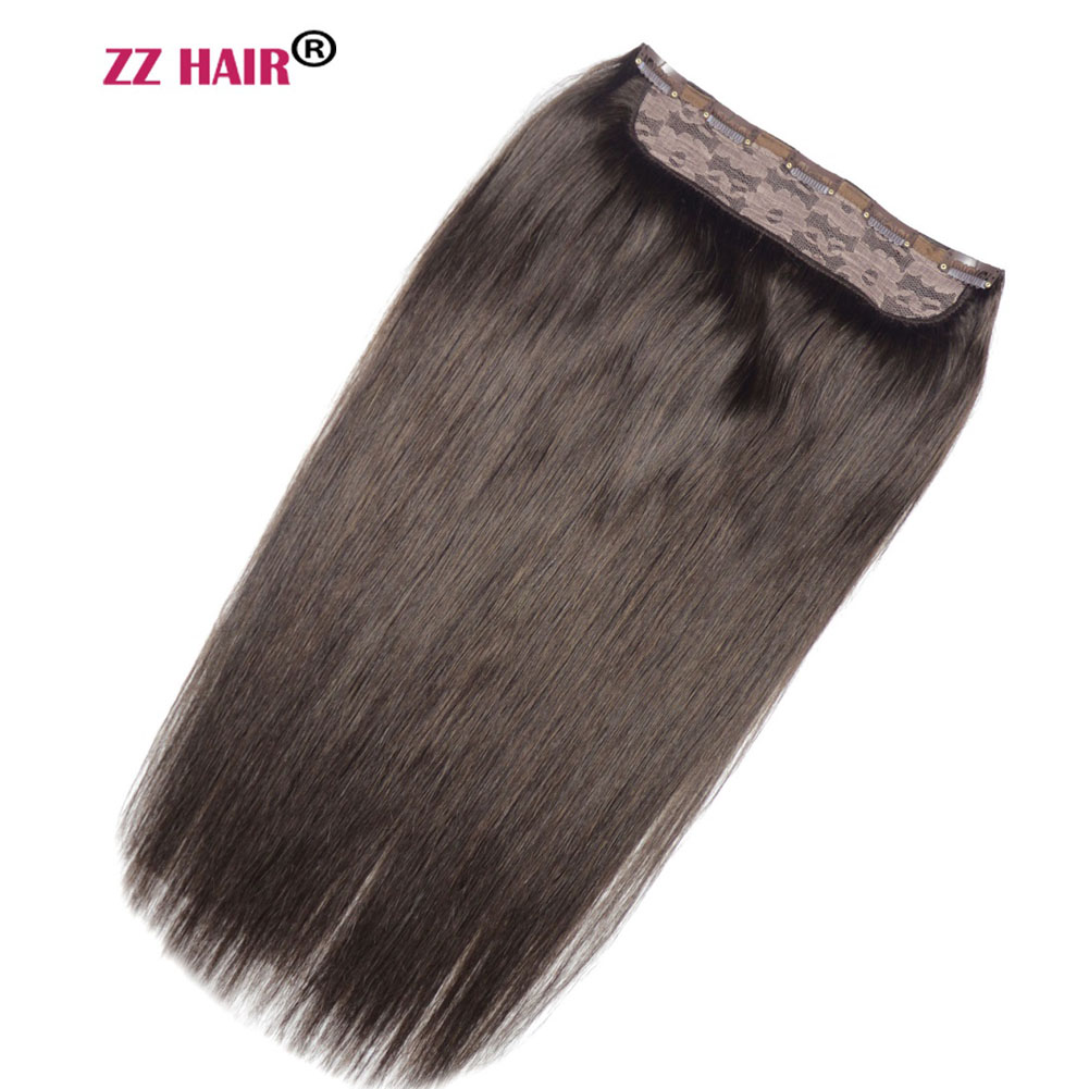 100% Brazilian Remy Human hair Extension 16-28 inches 1pcs set with 5clips in 80g-200 Clips in/on Natural Straight