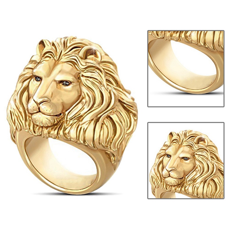 Punk Style Domineering Lion Head Ring Gothic Gold Color Finger Ring Man Jewelry Hip Hop African Lion Rings Gif
Punk Style Domineering Lion Head Ring Gothic Gold Color Finger Ring Man Jewelry Hip Hop African Lion Rings Gif