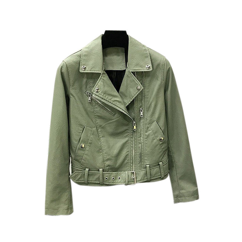 Mustard Green Women Autumn Winter Black Faux Leather Jackets Zipper Basic Coat Turn-down Collar Biker Jacket With Belt
Mustard Green Women Autumn Winter Black Faux Leather Jackets Zipper Basic Coat Turn-down Collar Biker Jacket With Belt