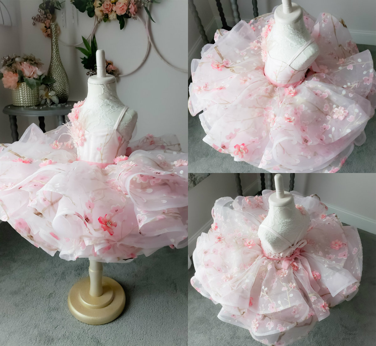 Cute Pink Short 2020 Flower Girl Dresses 3D Floral Appliqued Tiered Skirt Girls Pageant Dress Mini Little Kids Gowns Birthday Party Wear, Silver
Cute Pink Short 2020 Flower Girl Dresses 3D Floral Appliqued Tiered Skirt Girls Pageant Dress Mini Little Kids Gowns Birthday Party Wear, Silver