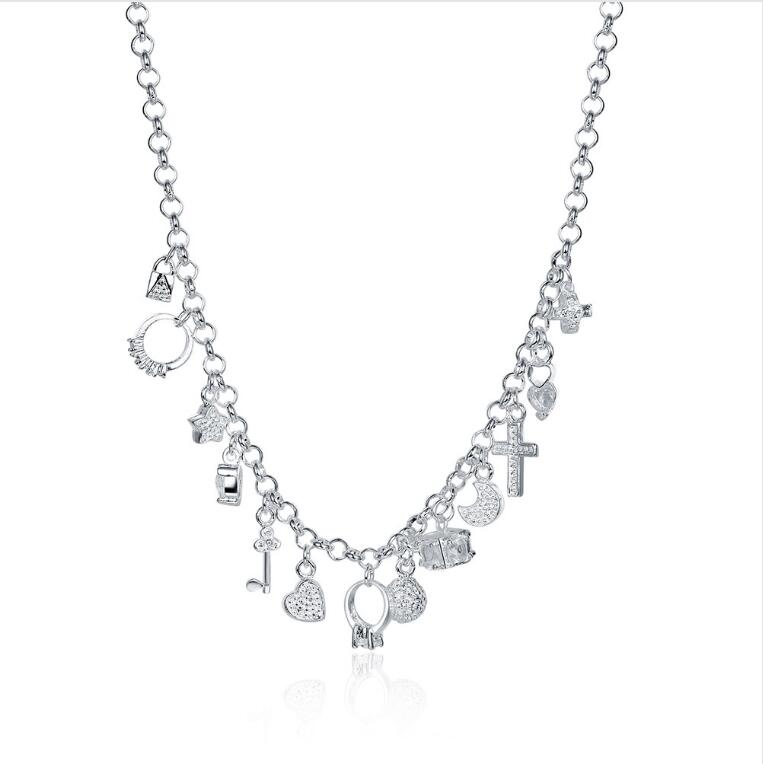 Plated sterling silver necklace 18 inches Hanging 13 pieces Pendant necklace DHSN021 Top sale 925 silver plate Necklaces jewelry Chains
Plated sterling silver necklace 18 inches Hanging 13 pieces Pendant necklace DHSN021 Top sale 925 silver plate Necklaces jewelry Chains