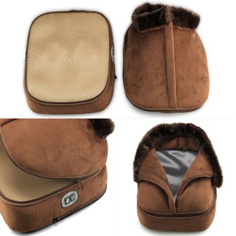 2 IN 1 Electric Heated Foot Warmer Cosy Unisex Velvet Feet Heated Foot Warmer Massager Big Slipper Foot Heat Warm Massage Shoes T200309