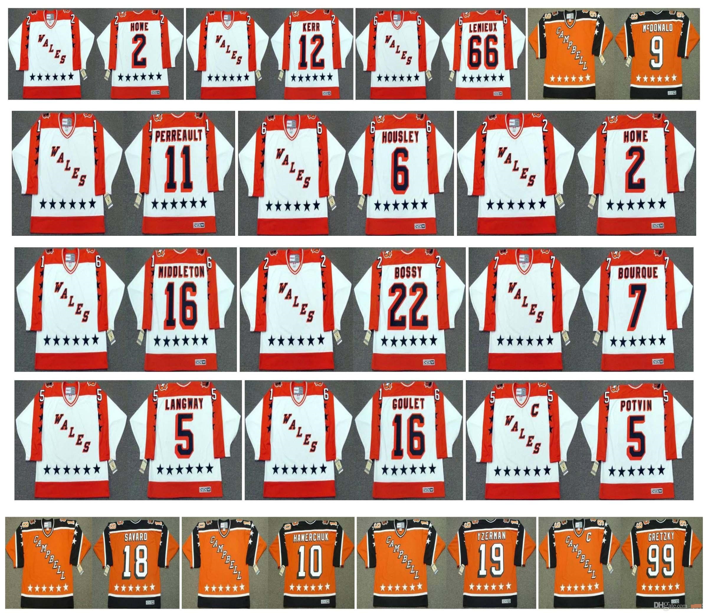 1984 Campbell All Star Jerseys 10 HAWERCHUK 11 PERREAULT 6 HOUSLEY 2 GORDIE HOWE 12 TIM KERR 9 LANNY McDONALD 31 Grant Fuhr 18 SAVARD Hockey, Colour 3
1984 Campbell All Star Jerseys 10 HAWERCHUK 11 PERREAULT 6 HOUSLEY 2 GORDIE HOWE 12 TIM KERR 9 LANNY McDONALD 31 Grant Fuhr 18 SAVARD Hockey, Colour 3