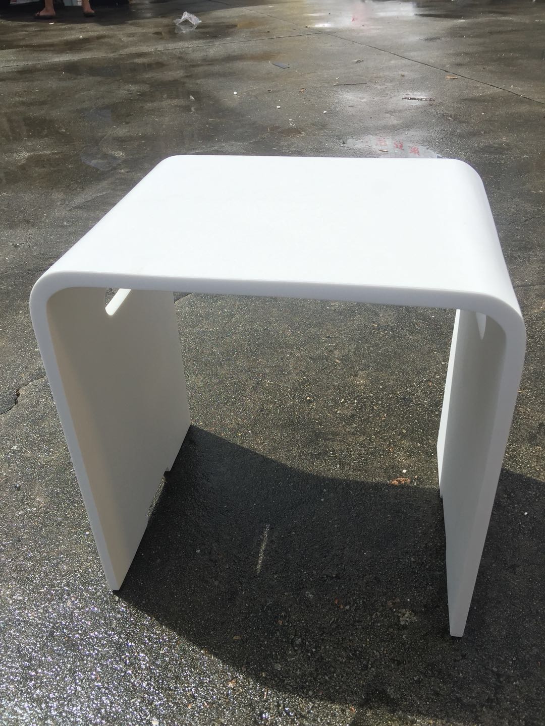 Solid Surface Stone Furniture Bench Stool Bathroom Cloakroom Steam Shower Seat Chair 16 x 12 inch SW113