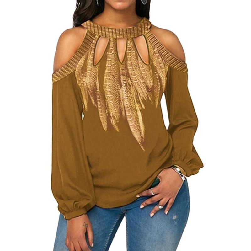 Hot apparel Plus Size Feather Print Women Cold Shoulder Long Sleeve Blouse Chiffon Shirt, Black
Hot apparel Plus Size Feather Print Women Cold Shoulder Long Sleeve Blouse Chiffon Shirt, Black