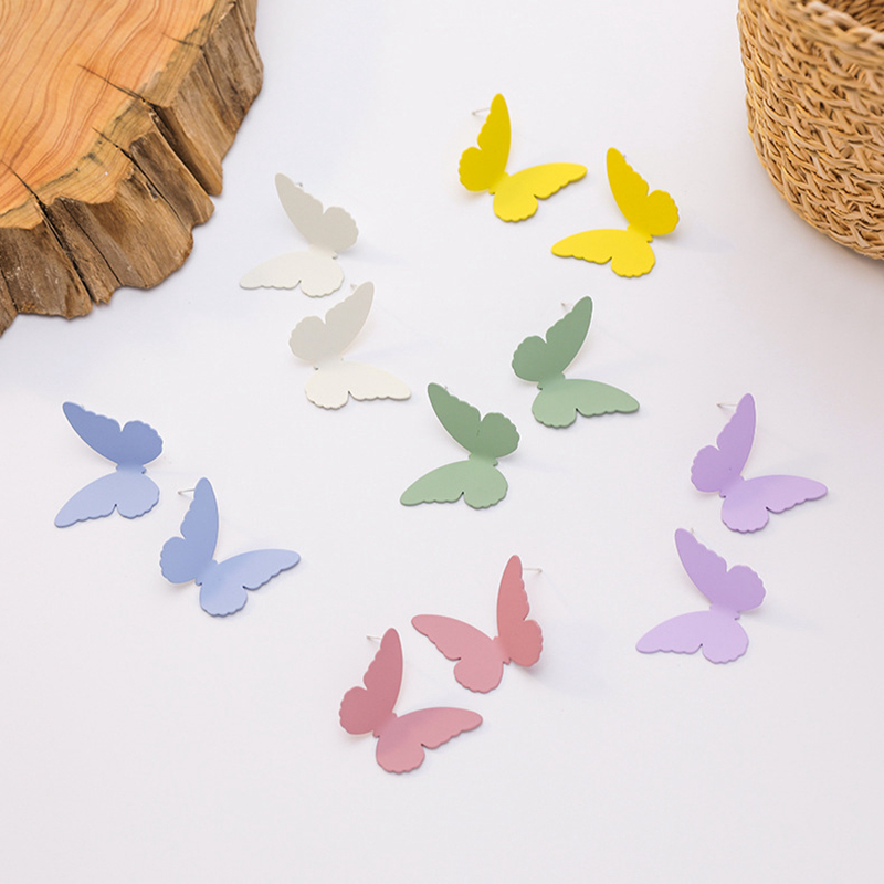2020 Candy Color Butterfly Stud Earrings Exaggerated Spray Paint Earrings For Women Fashion Jewelry Accessories pendientes mujer
2020 Candy Color Butterfly Stud Earrings Exaggerated Spray Paint Earrings For Women Fashion Jewelry Accessories pendientes mujer