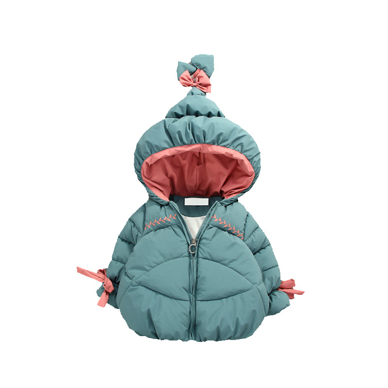 Children's warm clothes winter baby girls bow cute hat cotton-padded jacket thickening brim jacket, Beige
Children's warm clothes winter baby girls bow cute hat cotton-padded jacket thickening brim jacket, Beige
