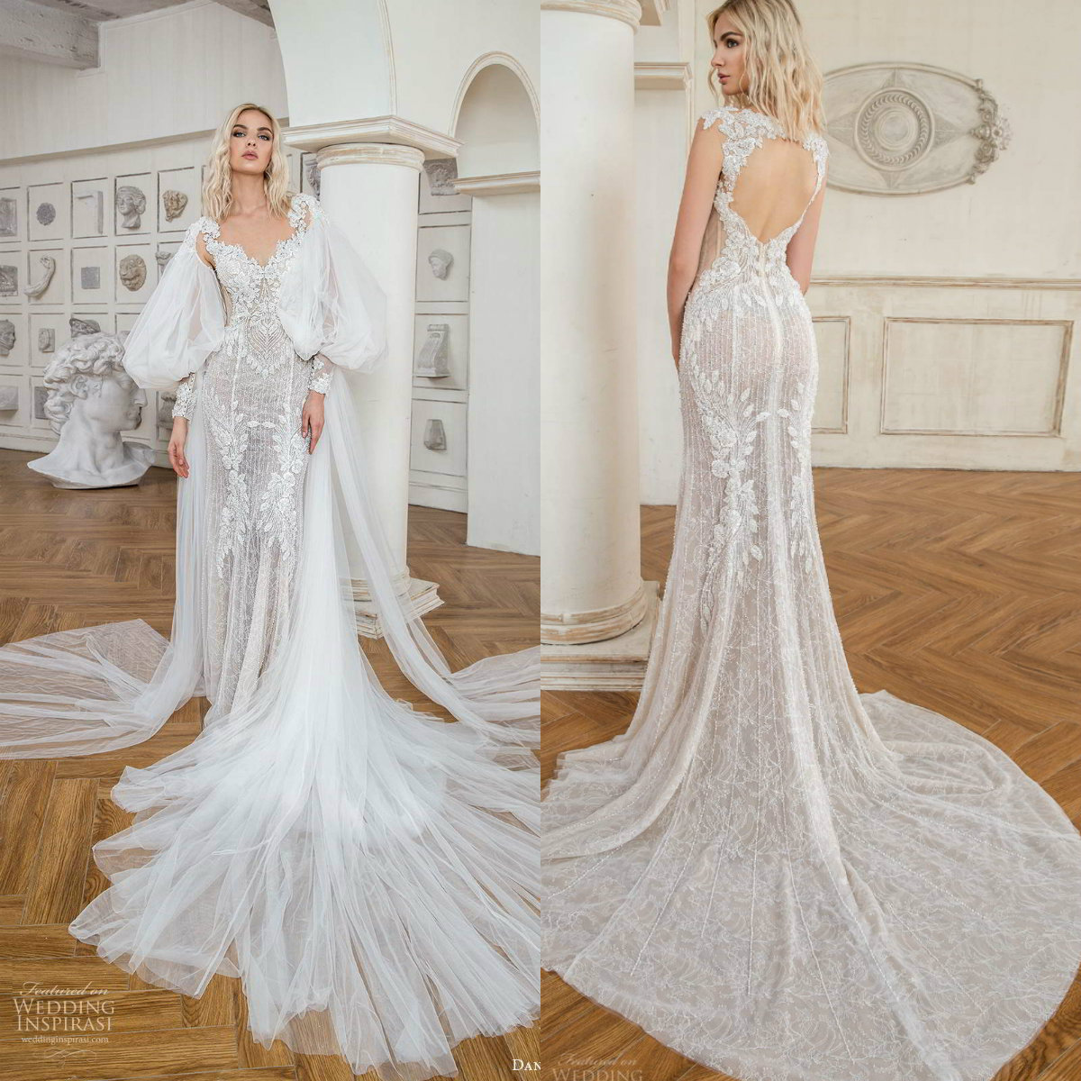 2020 Julie Vino Mermaid Wedding Dresses With Wrap Lace Appliqued Beads Beach Wedding Dress Plus Size Backless Bridal Robes De Mariée