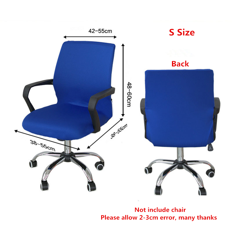 1PC Modern Office Chair Cover Spandex S M L High Elastic Fabric Slipcover Chair Case 6 Colors Home Computer Black Covers