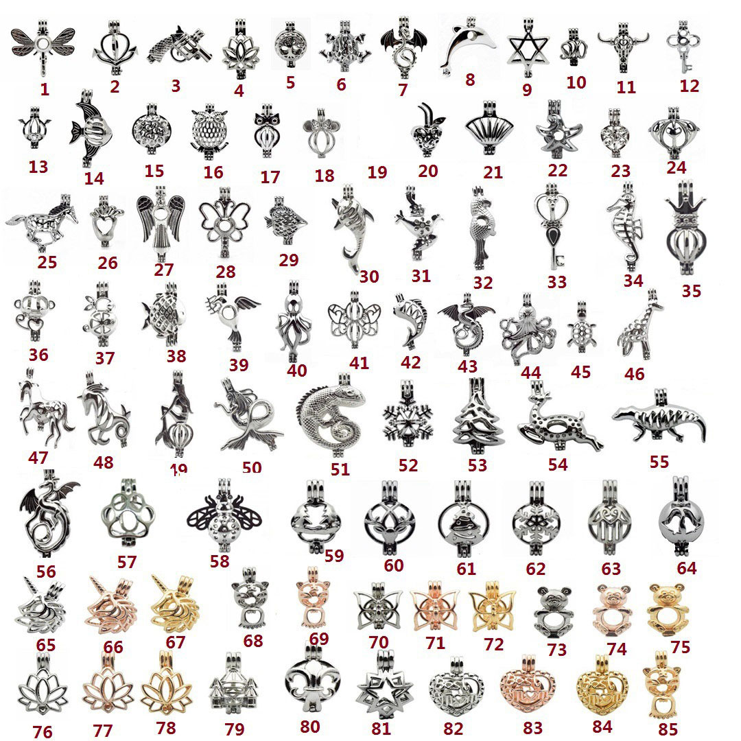 85 Style Optional Pearl Cage Pendant Hollow Animal Aromatherapy Essential Oil Diffuser Locket charm For Necklace bracelet Jewelry in bulk, Silver
85 Style Optional Pearl Cage Pendant Hollow Animal Aromatherapy Essential Oil Diffuser Locket charm For Necklace bracelet Jewelry in bulk, Silver