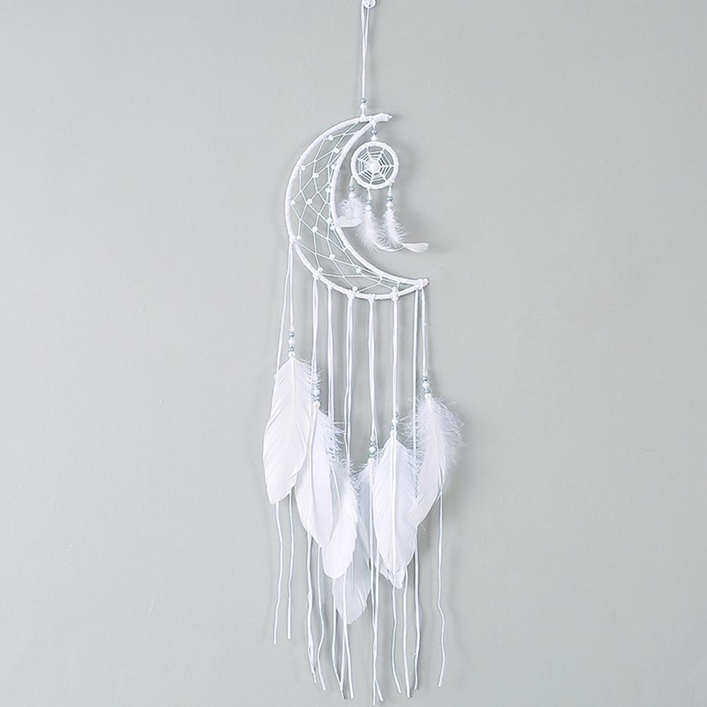 Dream Catcher Moon Mini Handmade Craft Home Hanging Room Decoration Car Ornament Girls Room Decor Dreamcatcher