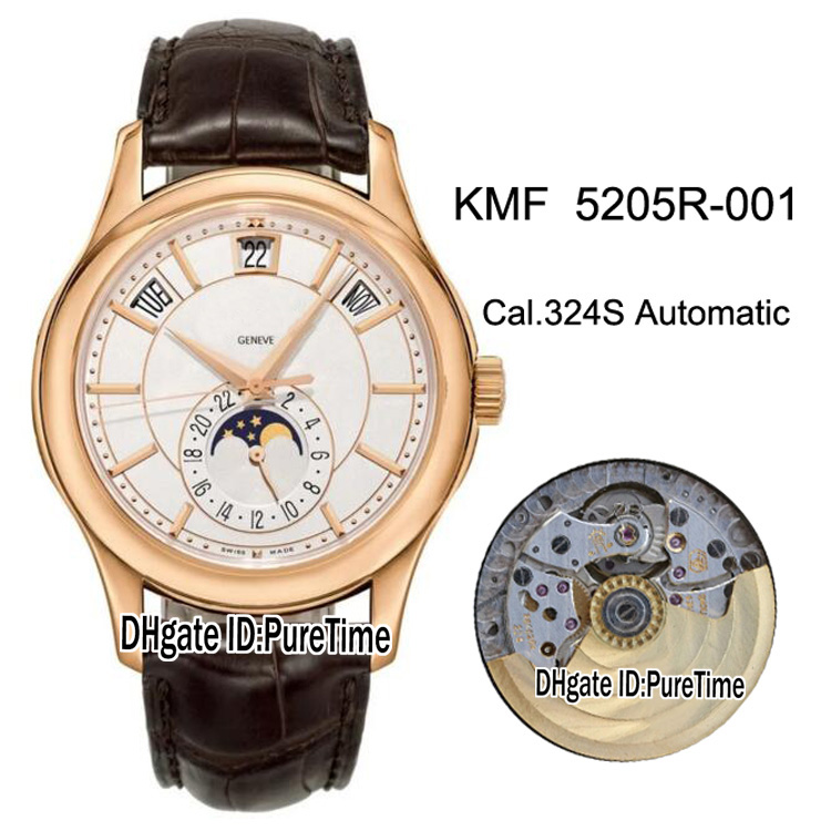 KMF Complications Annual Calendar 5205R-001 Rose Gold Cal.324SC Automatic Mens Watch White Dial Moon Phase Leather Watches Puretime E05f5, Customized waterproof service
KMF Complications Annual Calendar 5205R-001 Rose Gold Cal.324SC Automatic Mens Watch White Dial Moon Phase Leather Watches Puretime E05f5, Customized waterproof service