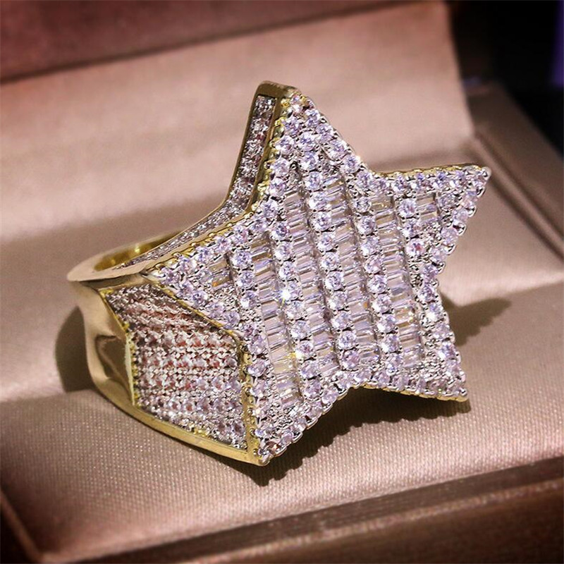 Hip Hop High Quality Vintage Fashion Jewelry 925 Sterling Silver Princess Cut White Topaz CZ Diamond Women Wedding Band Ring Gift Size 5-12