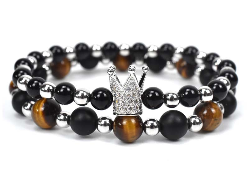 3UMeter Better Charm Bracelet Men Fashion 2019 Fashion New Gold Royal Crown Braided Adjustable Men Bracelet For Jewelry Gift