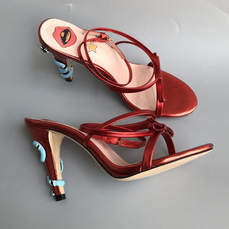 Hot Sale-Fashion Style Brand Sandals Lang High Heels Leather Strappy Sandals Women Summer Shoes Party Shoes Gladiator Sandals 35-40