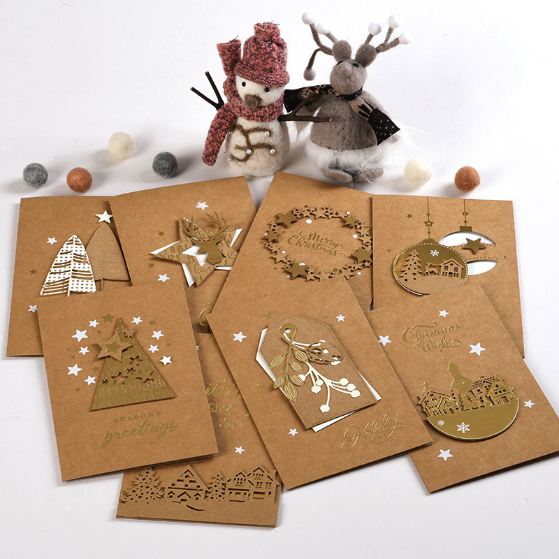 Eno Greeting good quality gold foil paper 3d christmas cards season's greetings kraft christmas greeting cards
Eno Greeting good quality gold foil paper 3d christmas cards season's greetings kraft christmas greeting cards