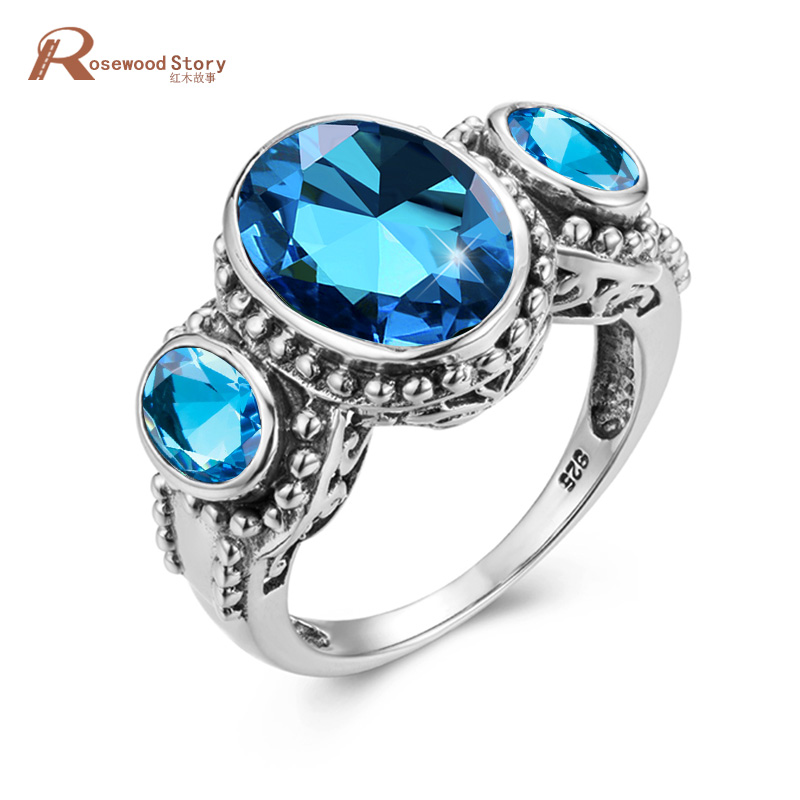 Cluster Rings Blue Topaz Ring Women Silver 925 Gemstones Oval Jewelry Vintage Anniversary Wedding Prong Setting Fine Jewellery Anillos
Cluster Rings Blue Topaz Ring Women Silver 925 Gemstones Oval Jewelry Vintage Anniversary Wedding Prong Setting Fine Jewellery Anillos