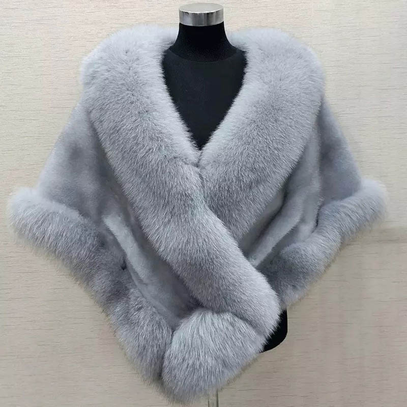 10 Colors Mixed Orders Autumn winter 2020 newest long fox faux fur bridal Wraps evening dress shawl cloak scarf female Party Cocktail