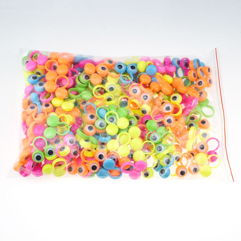 200 Pieces/Lot Eyeballs Finger Ring Funny Toy Cartoon Eyes Ring Decorative Props Halloween Toys Party Accessories Gifts for Children