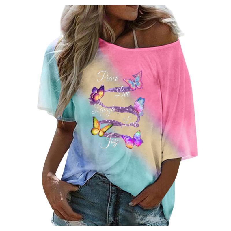 Tie-dye Women Blouses Streetwear Could Shoulder Short Sleeve Plus Size Womens Top And Blouse Fashion Letter Print Kimono Blusas, Blue
Tie-dye Women Blouses Streetwear Could Shoulder Short Sleeve Plus Size Womens Top And Blouse Fashion Letter Print Kimono Blusas, Blue