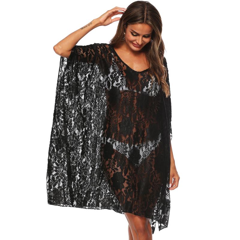 Summer Women Sexy Plus Size Beach Lace Dress See Through Bathing Suit Bikini Cover Up Swimwear Beachwear Kaftan Robe Tunics
Summer Women Sexy Plus Size Beach Lace Dress See Through Bathing Suit Bikini Cover Up Swimwear Beachwear Kaftan Robe Tunics
